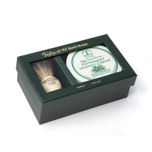 Giftbox Pure Badger & Shavingcream 150g Peppermint