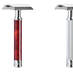 Safety razor met schroefsluiting open kam